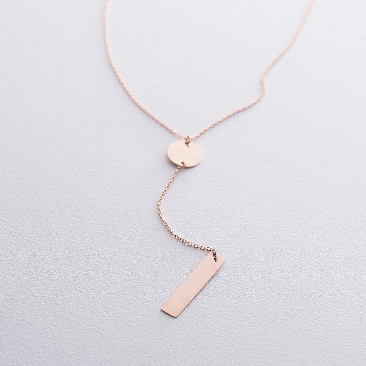 Кольє в червоному золоті (можливе гравіювання) кол01572 від ювелірного магазину Онікс