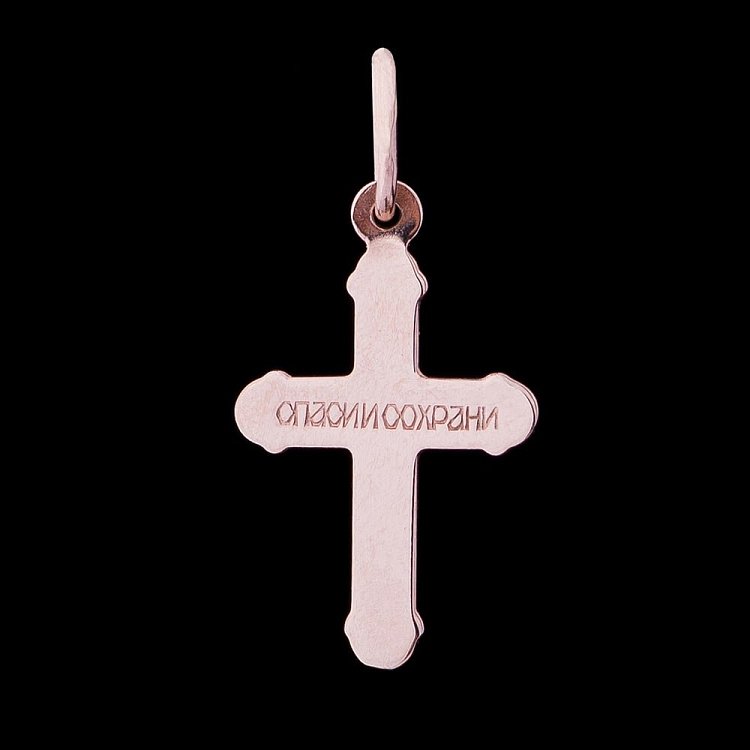Золотой крестик (распятие) 29902 от ювелирного магазина Оникс - 1
