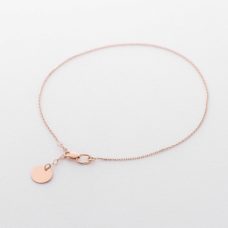 Золотой браслет на ногу (для гравировки) б03691 от ювелирного магазина Оникс