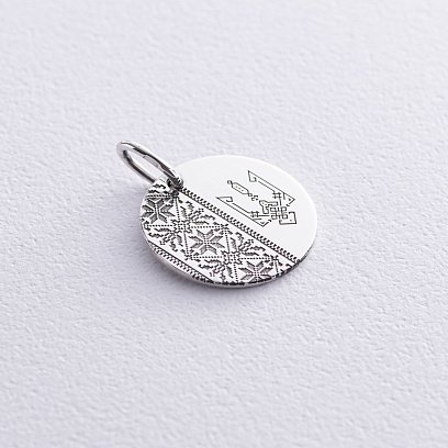 Срібний кулон "Герб України - Тризуб. Вишиванка" 132722герб2