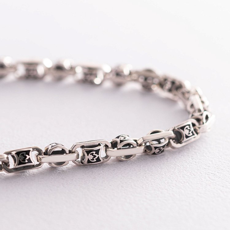 Чоловічий срібний ланцюжок Ц0046ч від ювелірного магазину Онікс - 1