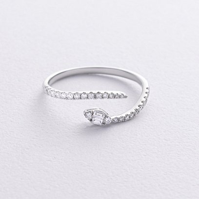 Золотое кольцо "Змея" с бриллиантами кб0557ca №4