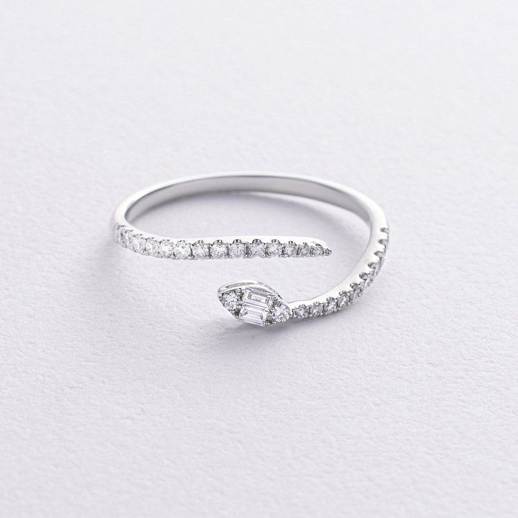 Золотое кольцо "Змея" с бриллиантами кб0557ca от ювелирного магазина Оникс - 3