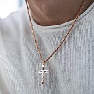 Золотой крест "Распятие. Спаси и Сохрани" 210103Е от ювелирного магазина Оникс - 1