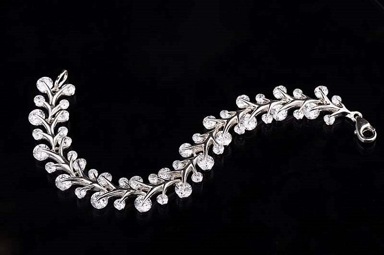 Срібний браслет з фіанітами 14315 від ювелірного магазину Онікс - 2