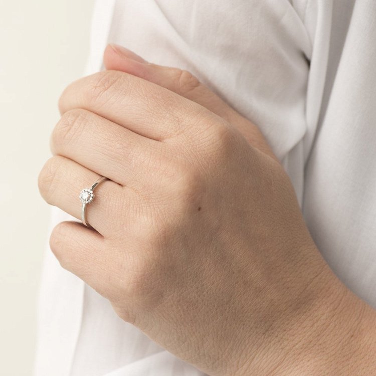 Золота заручальна каблучка з діамантами кб0127arp від ювелірного магазину Онікс - 3