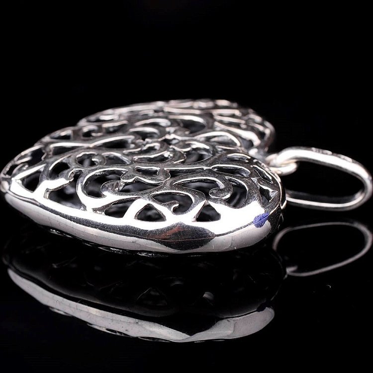 Серебряная ажурная подвеска "Сердце" 131934 от ювелирного магазина Оникс - 1