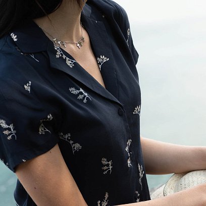 Срібне кольє з хрестиками ﻿  18941 №4