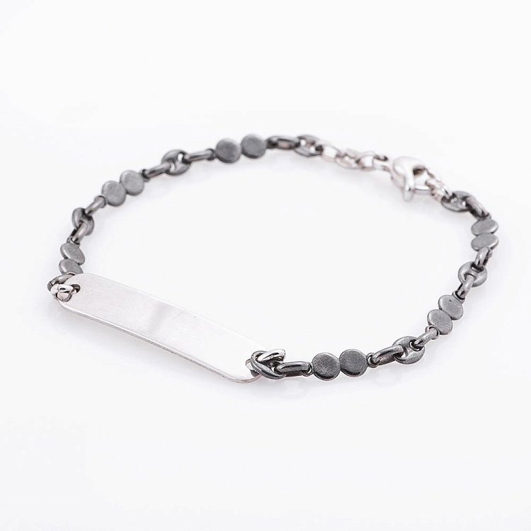 Срібний чоловічий браслет 14672 від ювелірного магазину Онікс