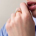 Помолвочное кольцо в красном золоте (фианиты) к06427 от ювелирного магазина Оникс - 2