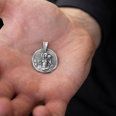 Серебряный кулон "Знак зодиака Водолей" 133221водолій №4