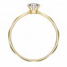 Золотое помолвочное кольцо с бриллиантом zberdh108 от ювелирного магазина Оникс - 4