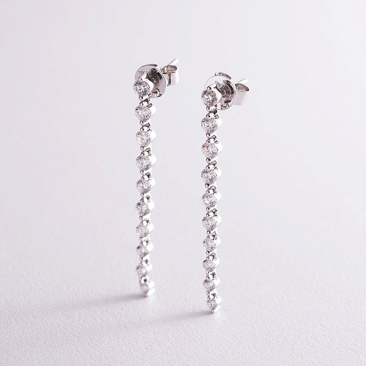 Золоті сережки-пусети з діамантами сб0244ch від ювелірного магазину Онікс