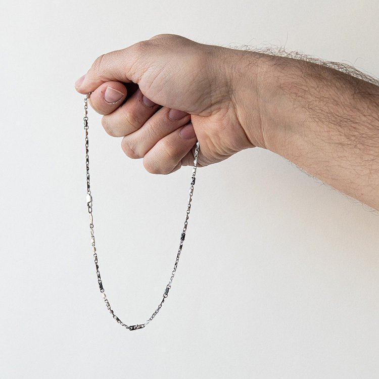 Серебряная мужская цепочка ZANCAN ESC054-N от ювелирного магазина Оникс - 1