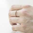 Золотое помолвочное кольцо с фианитом к01191 от ювелирного магазина Оникс - 3