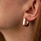 Сережки - кільця "Nora" у червоному золоті с09014 от ювелирного магазина Оникс - 4