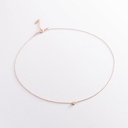 Колье "Сердечко" в красном золоте кол01773 №9