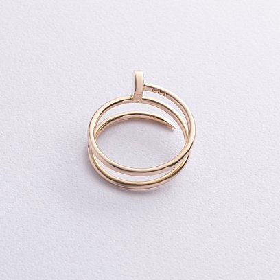 Каблучка "Цвях" у жовтому золоті к08170 №7