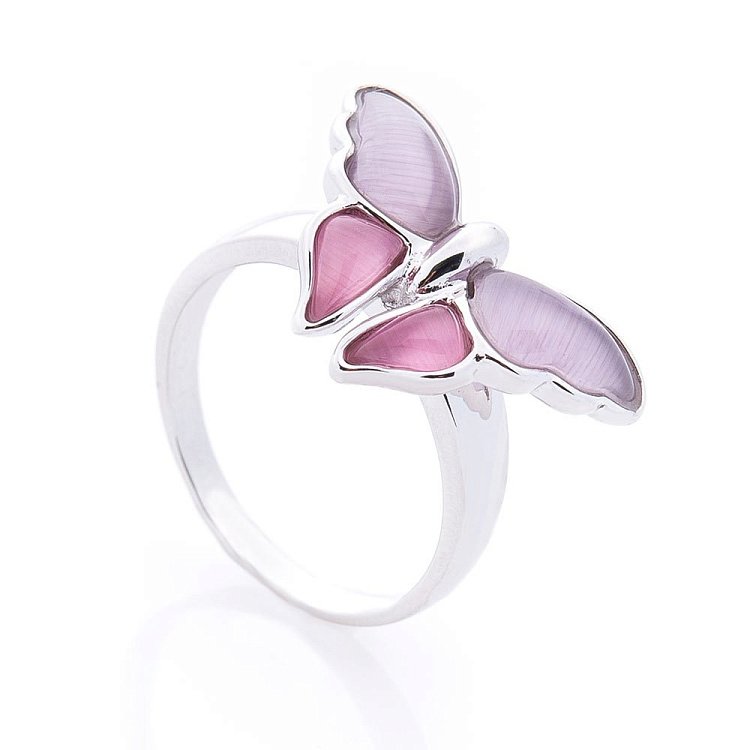 Срібна каблучка "Метелик" (ім.улексит) 112105 від ювелірного магазину Онікс