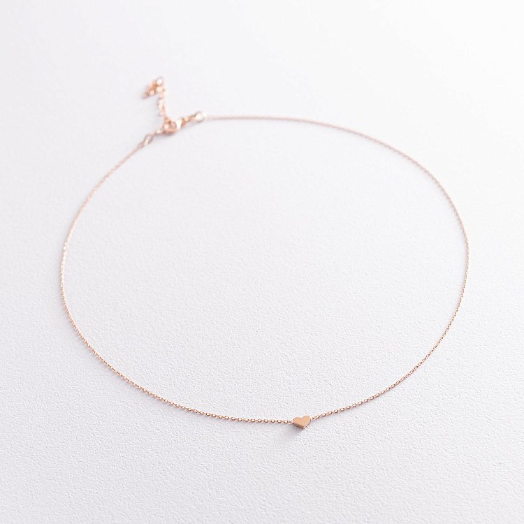 Колье "Сердечко" в красном золоте кол01773 от ювелирного магазина Оникс - 12