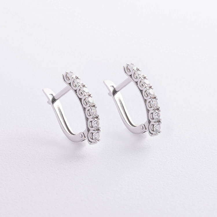 Золоті сережки з діамантами 345221121 від ювелірного магазину Онікс