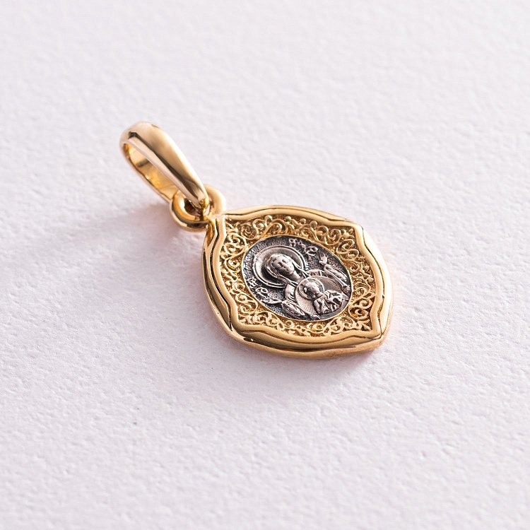 Серебряная ладанка "Образок Божией Матери "Знамение" 132966 от ювелирного магазина Оникс