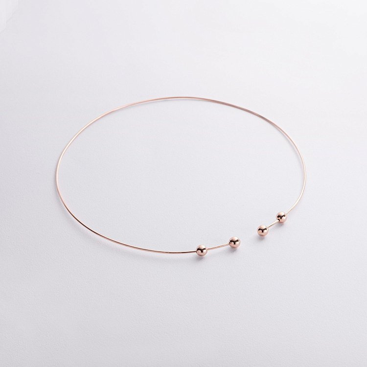 Колье - чокер "Emilia" (красное золото) с шариками кол02601 от ювелирного магазина Оникс - 1