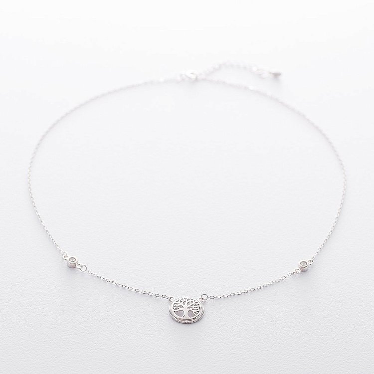 Срібне кольє "Дерево життя" (фіаніт) 18816 від ювелірного магазину Онікс - 4