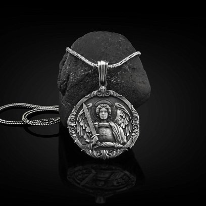Срібний кулон "Архангел Михаїл" 133179