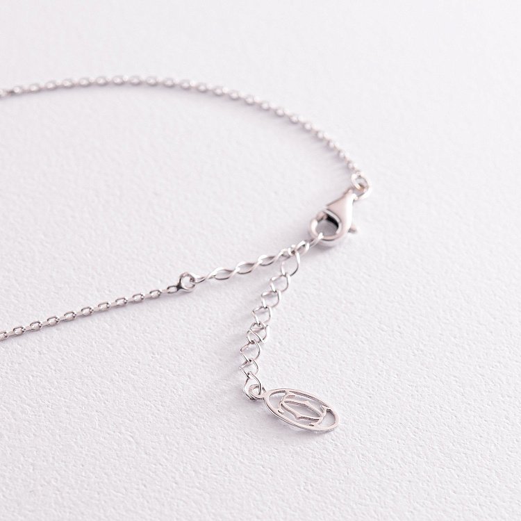 Кольє "Цвях" у білому золоті (фіаніти) кол02185 від ювелірного магазину Онікс - 4