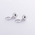 Срібні сережки "Кульки" 12032 от ювелирного магазина Оникс - 3