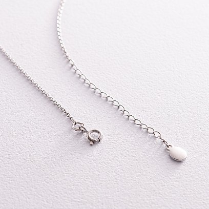 Серебряное колье с буквой "D" с фианитами 1103 D №3