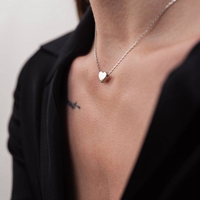 Серебряное колье "Сердечко" 1089 №4
