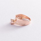 Помолвочное золотое кольцо с фианитами к05735 от ювелирного магазина Оникс - 2