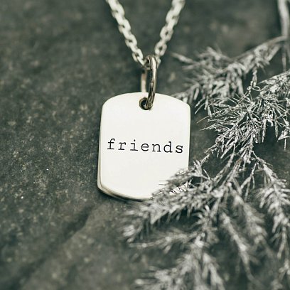Серебряный кулон "Друзья" 133039f №5