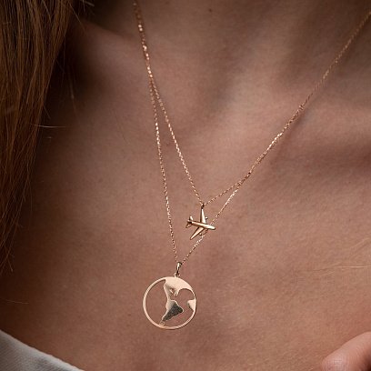 Колье в красном золоте "Кругосветное путешествие" кол01687 №3