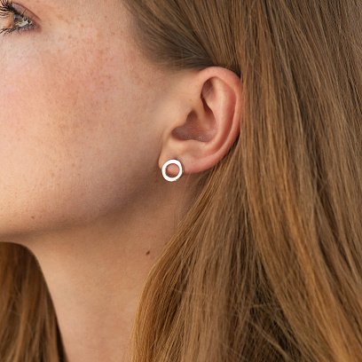 Серьги - джекеты "Sophia" в красном золоте (фианиты) с09093 №6