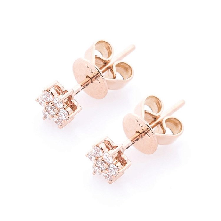 Золоті сережки-пусети з діамантами сб0243ch від ювелірного магазину Онікс