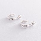 Срібні сережки - пусети "Love" 123012 от ювелирного магазина Оникс - 4