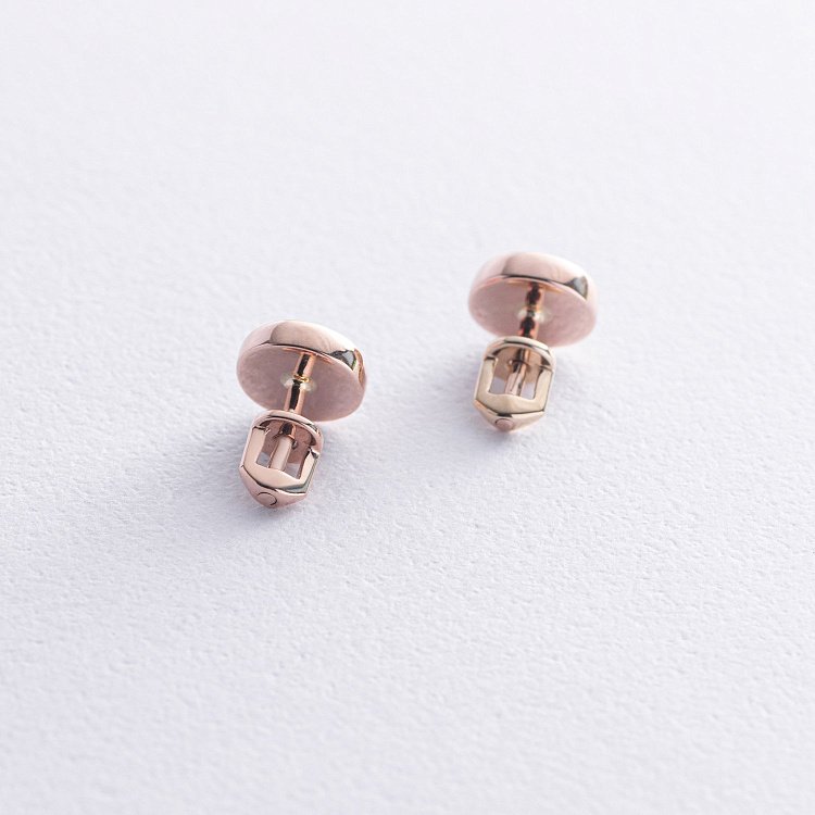 Сережки - пусети з коралом (червоне золото) с08678 від ювелірного магазину Онікс - 2