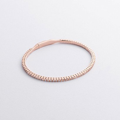 Золотой браслет "Clarice" с дорожкой камней б05492 №3