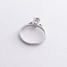 Серебряное помолвочное кольцо с фианитом 112188 от ювелирного магазина Оникс - 4