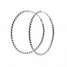 Срібні сережки "Кільця" (4.9 см) с12010а от ювелирного магазина Оникс