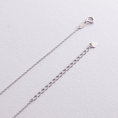 Колье "Сердечки" в белом золоте кол02232 №8