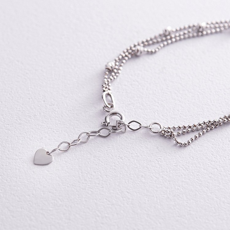 Браслет "Шарики" в белом золоте б05131 от ювелирного магазина Оникс - 4