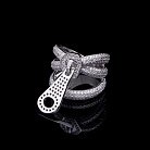 Срібний перстень з фіанітами 111768 от ювелирного магазина Оникс - 2