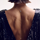 Срібне кольє - краватка "Зірочки" з фіанітами 1467 от ювелирного магазина Оникс - 1