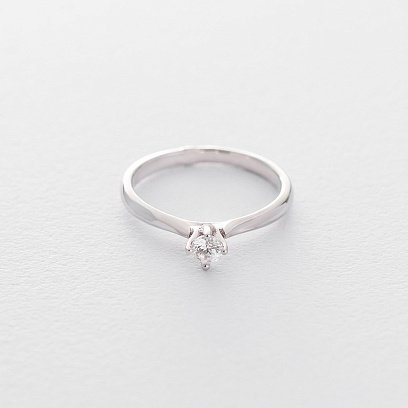 Золота заручальна каблучка (куб. циркон Swarovski) к06269