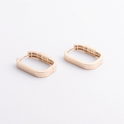 Серьги "Marta" с фианитами (желтое золото) с09585 №2