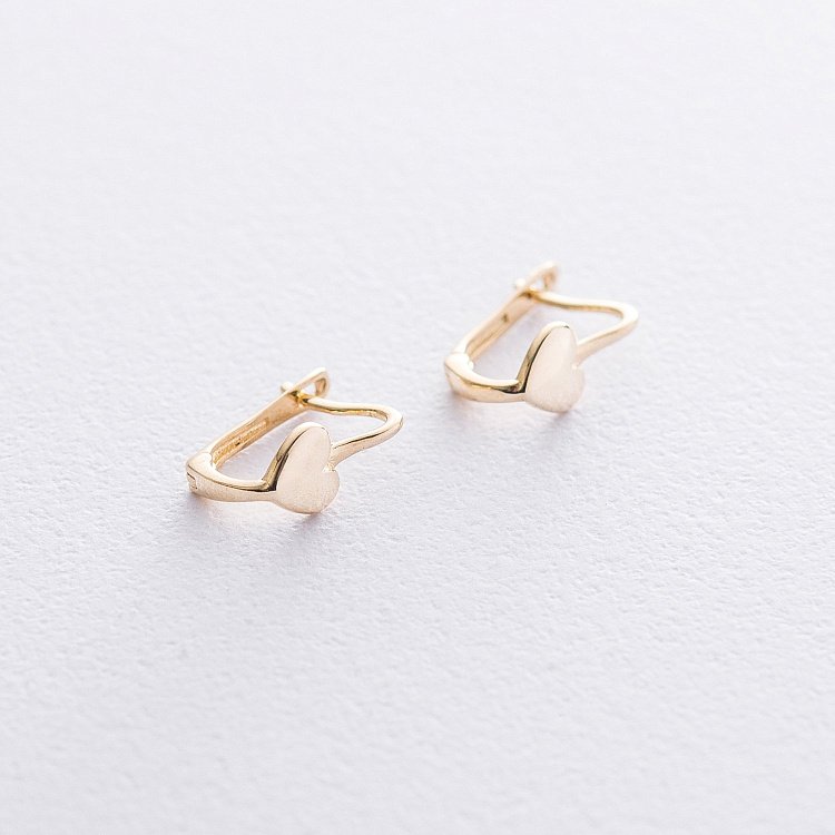 Дитячі золоті сережки "Сердечка" с04803 від ювелірного магазину Онікс